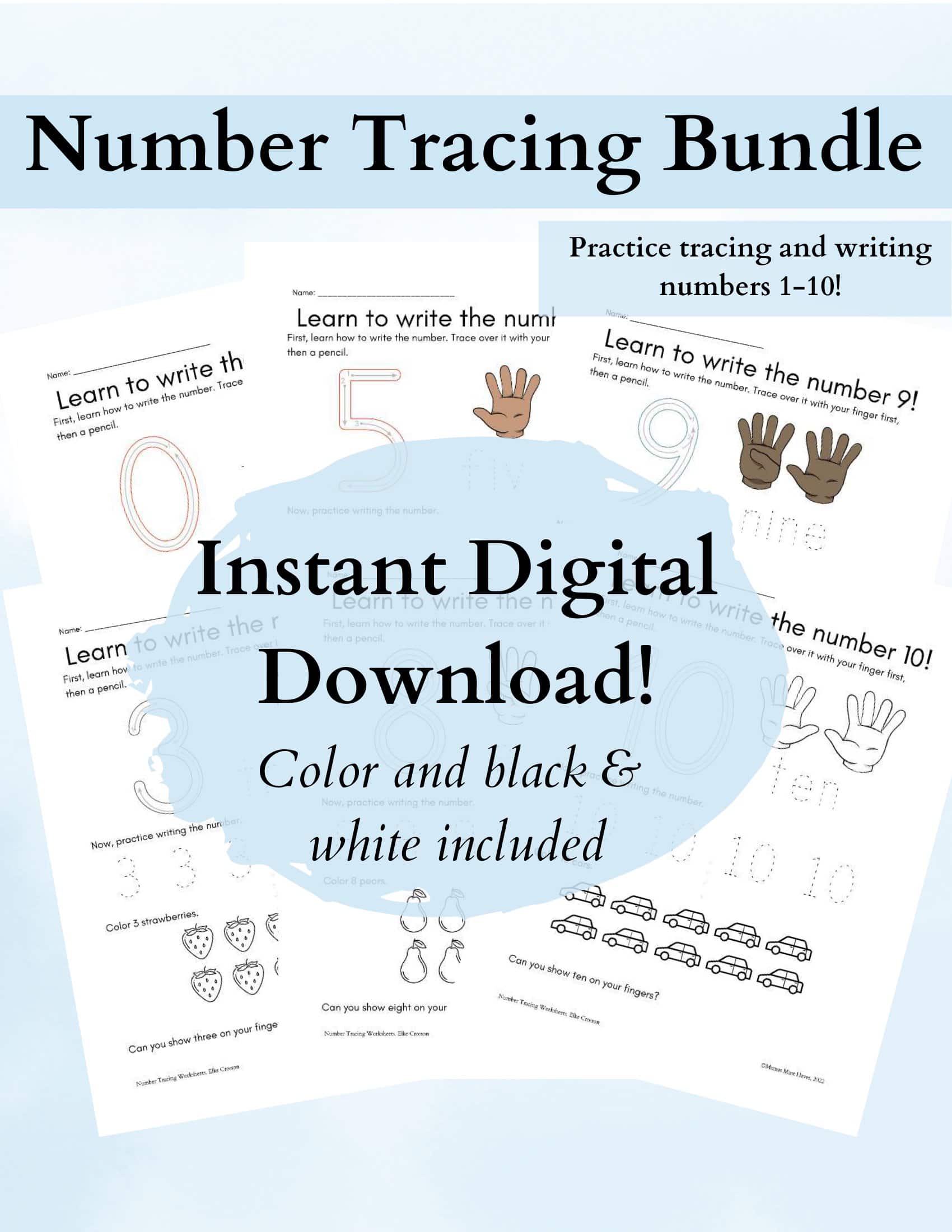 Number Tracing Worksheets Free Download Number Tracing Worksheets Free Download