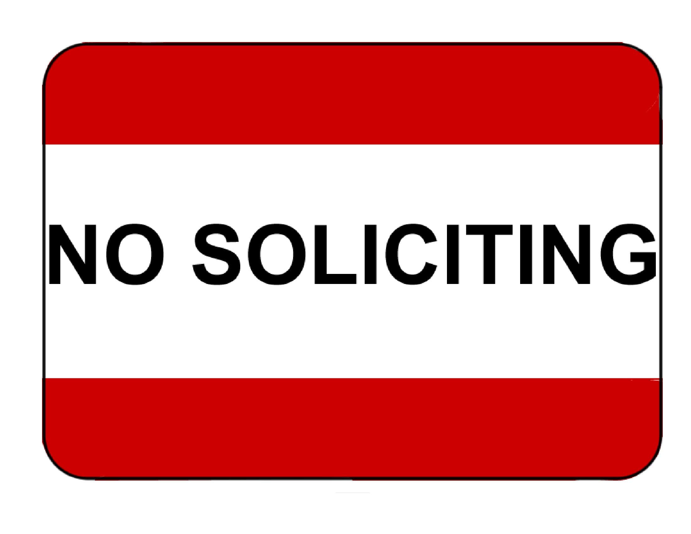 PDF No Soliciting Template PDF No Soliciting Template