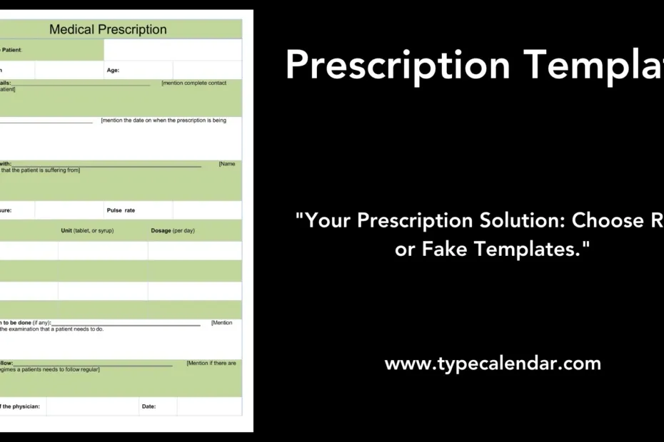 Prescription Template