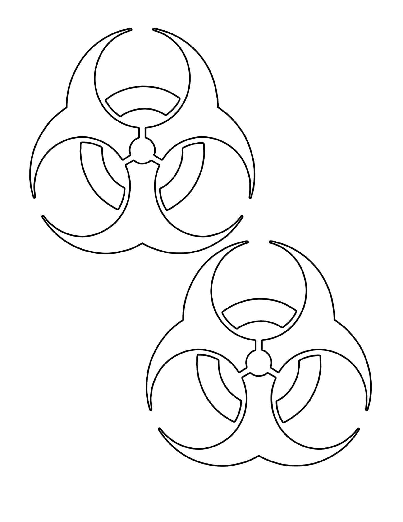 Free Printable Biohazard Sign Templates [PNG, PDF] Colors, Labels