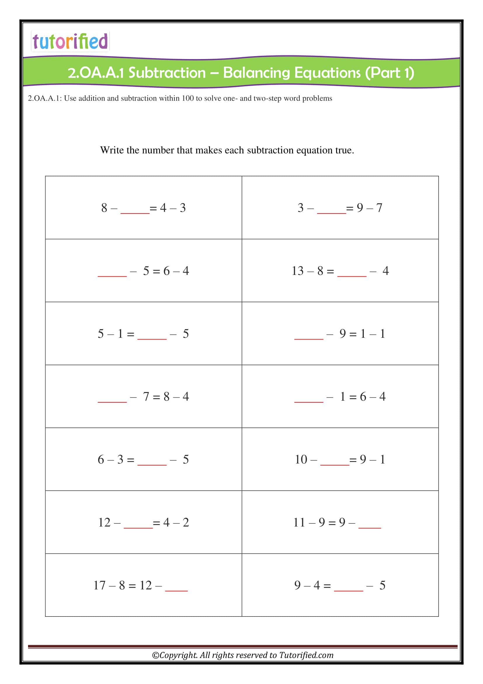 Free Printable Common Core Math Worksheets [PDF] Grade