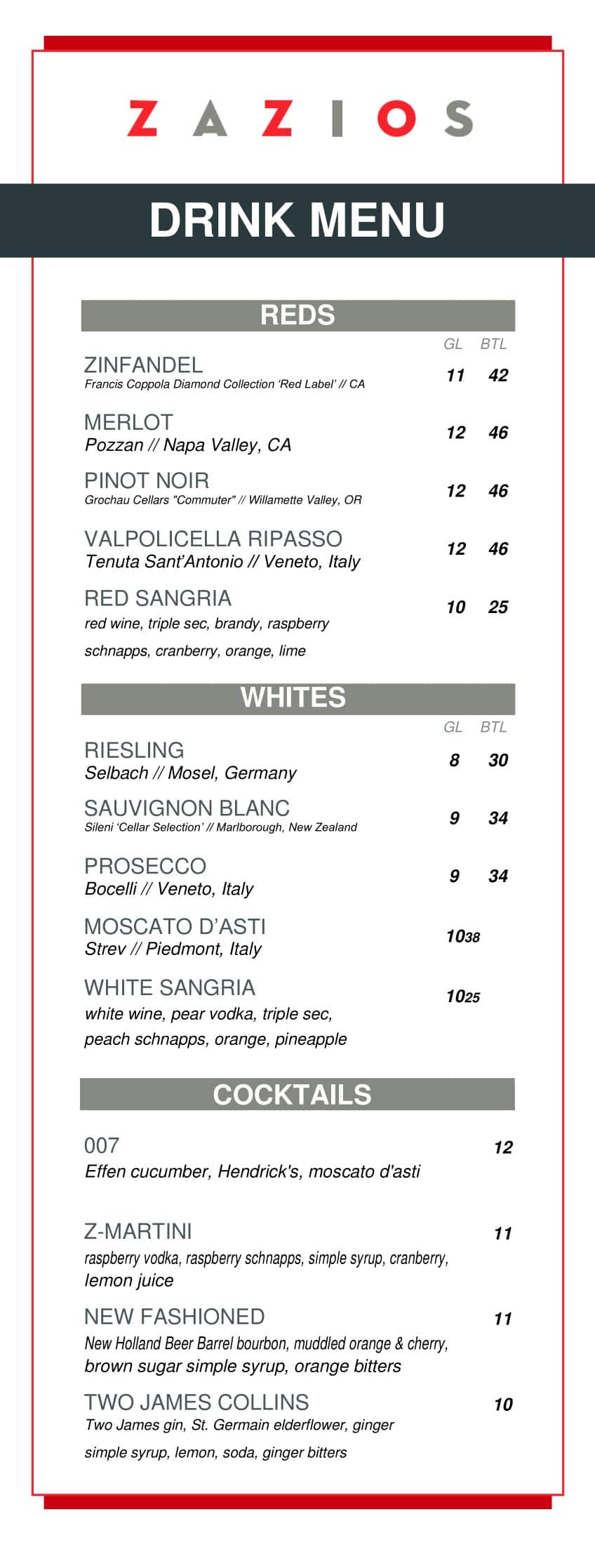 Printable Drink Menu Template Word Printable Drink Menu Template Word