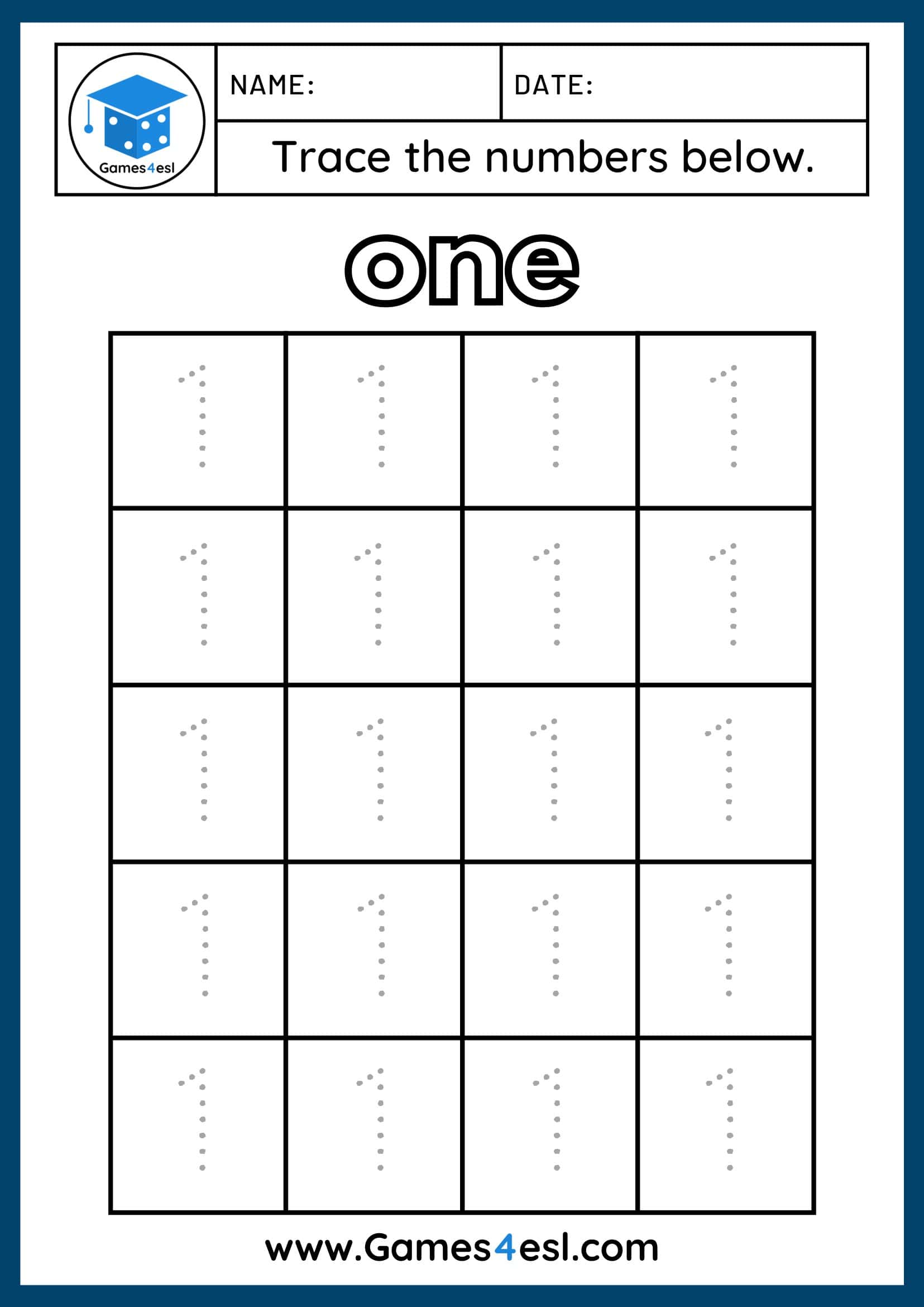 Printable Number Tracing Worksheets PDF Printable Number Tracing Worksheets PDF