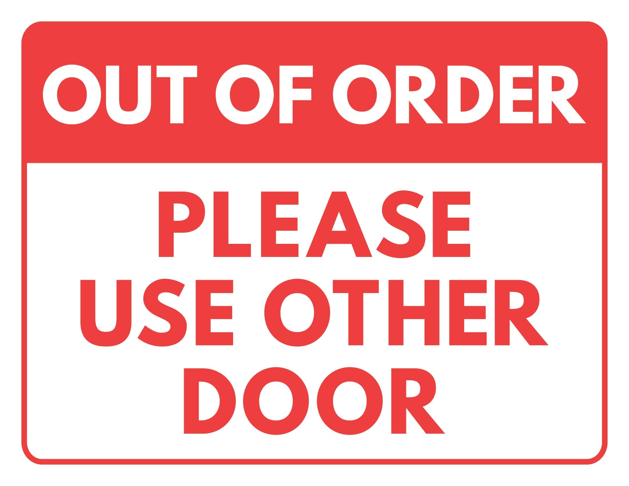 Free Printable Out Of Order Sign Templates PDF Word Restroom Free Printable Out Of Order Sign Templates PDF Word Restroom