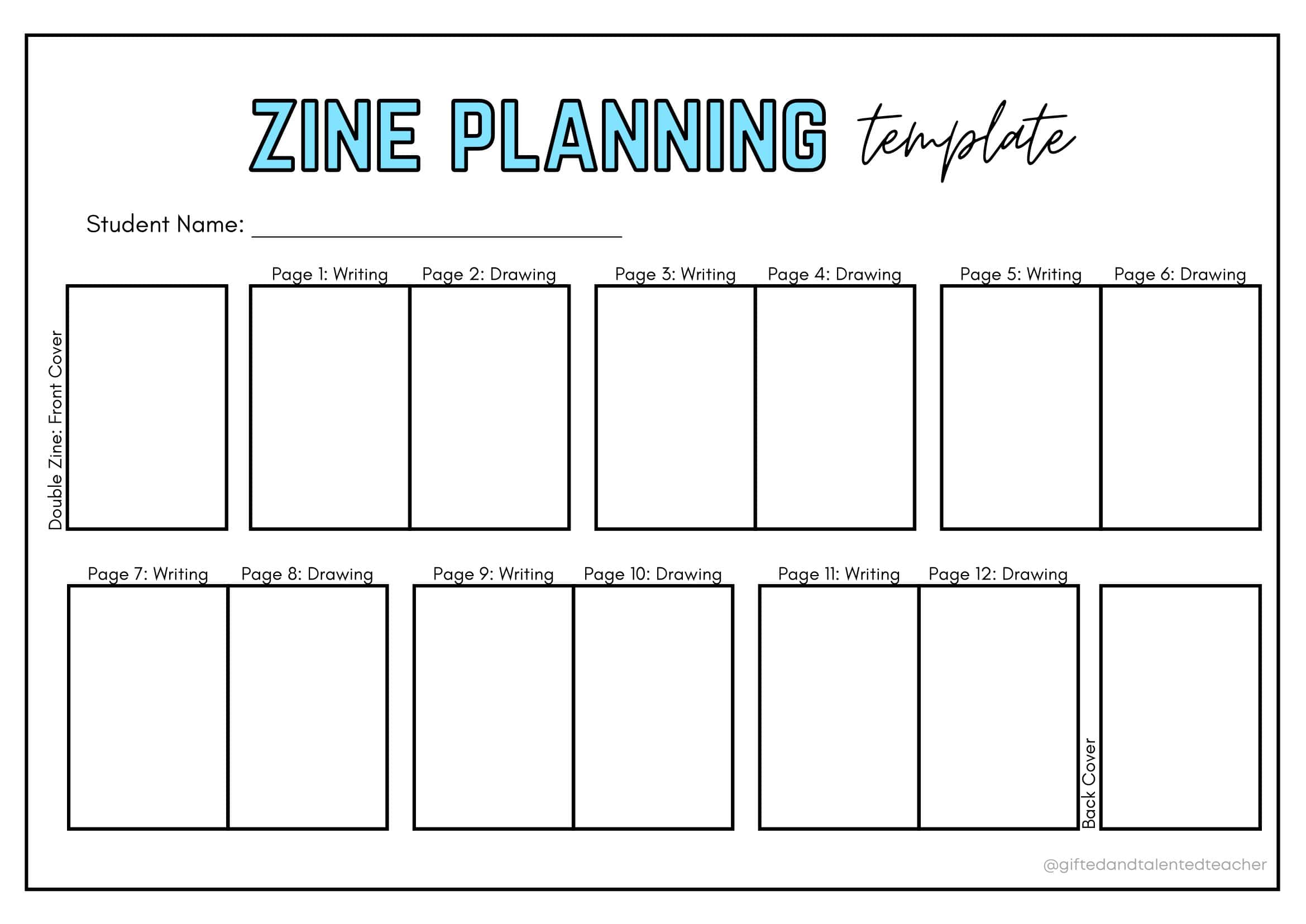 Free Printable Zine Templates Word PDF One Page Free Printable Zine Templates Word PDF One Page