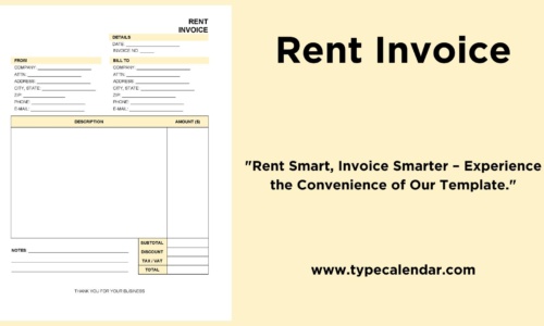 Free Printable Rent Invoice Templates [Word, Excel, PDF]