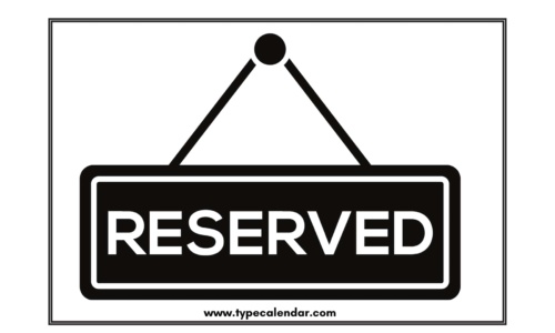 Free Printable Reserved Sign Templates [PDF, Word] Foldable