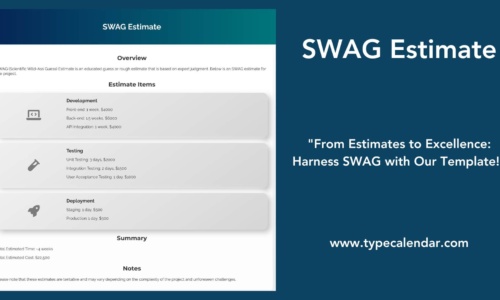 Free Printable SWAG Estimate Templates [Project Management] Examples