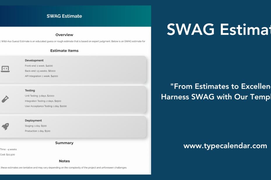 SWAG Estimate