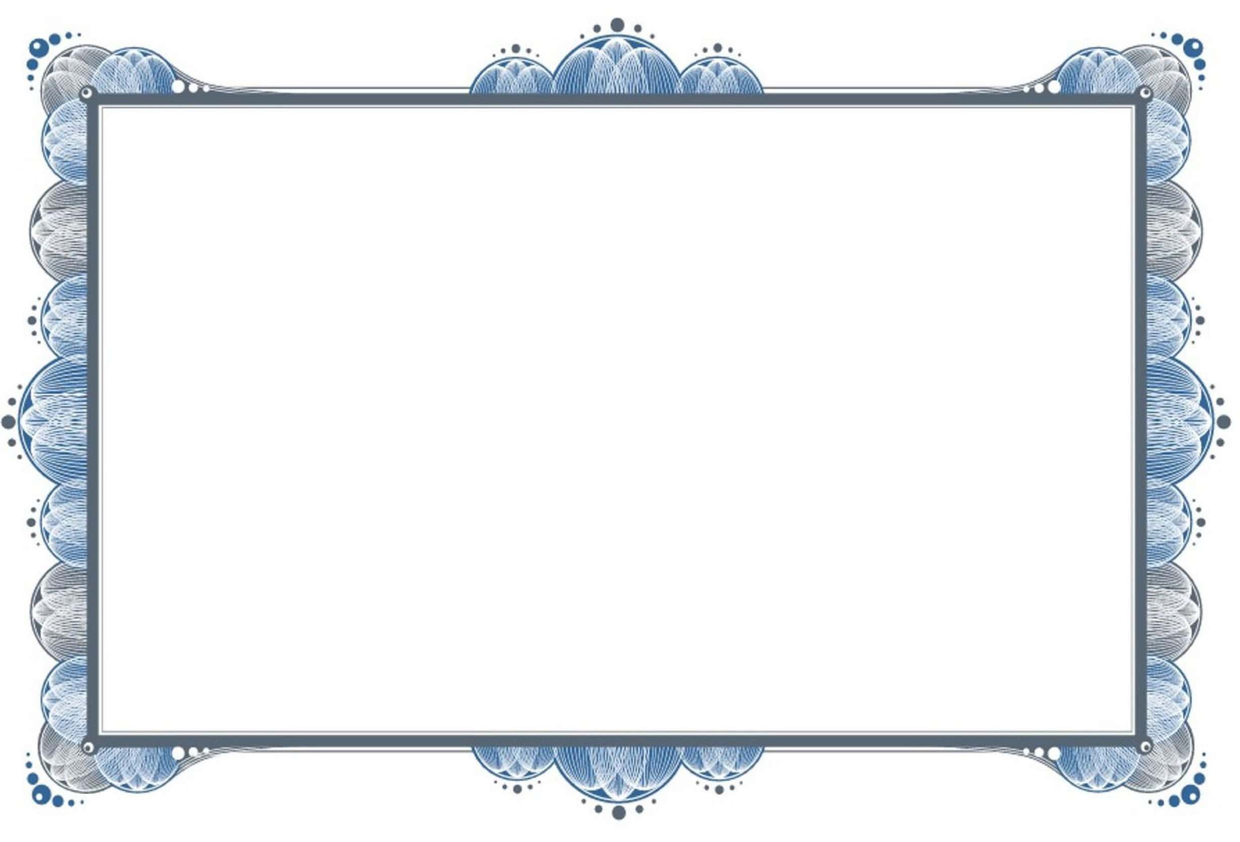 Sample Certificate Border Sample Certificate Border