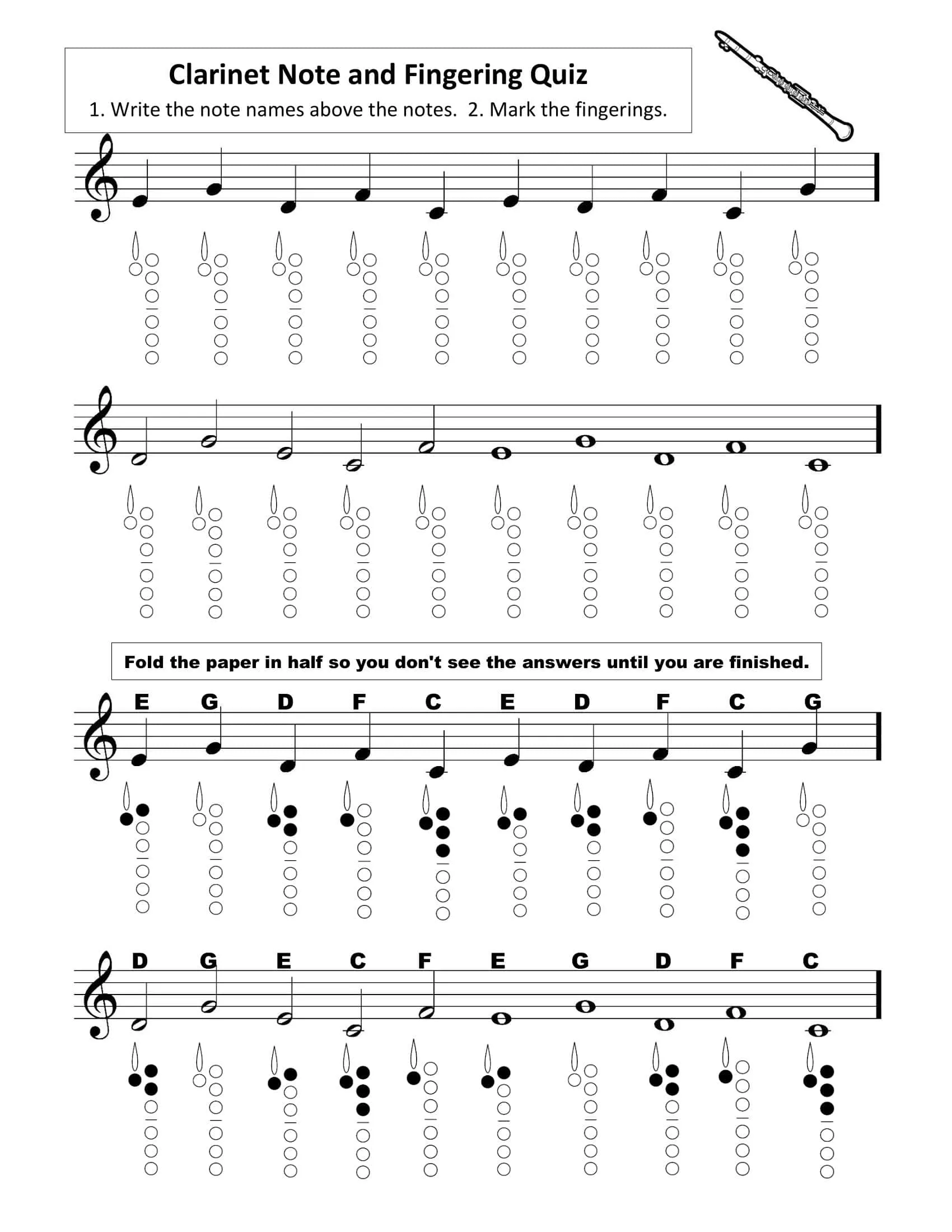Sample Clarinet Fingering Chart Word Sample Clarinet Fingering Chart Word