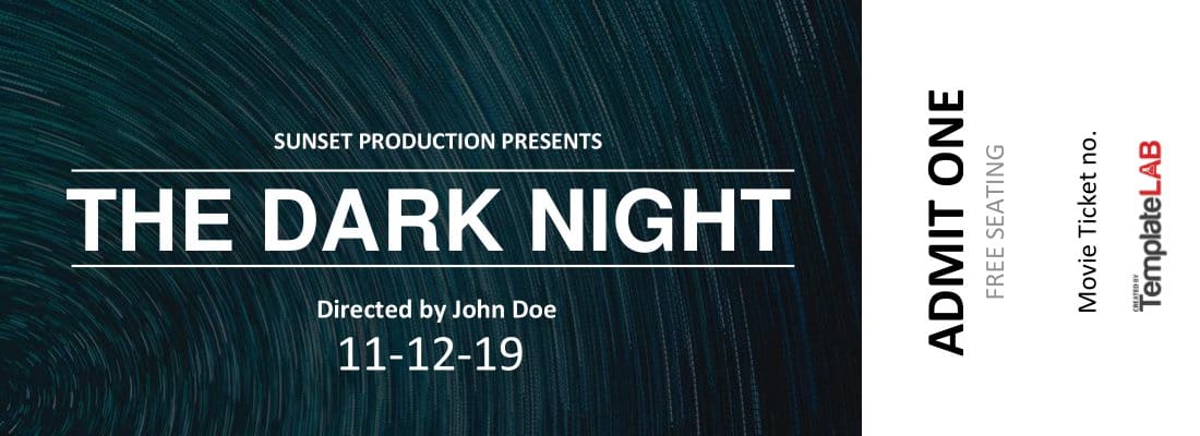 Sample Editable Movie Ticket Template Sample Editable Movie Ticket Template