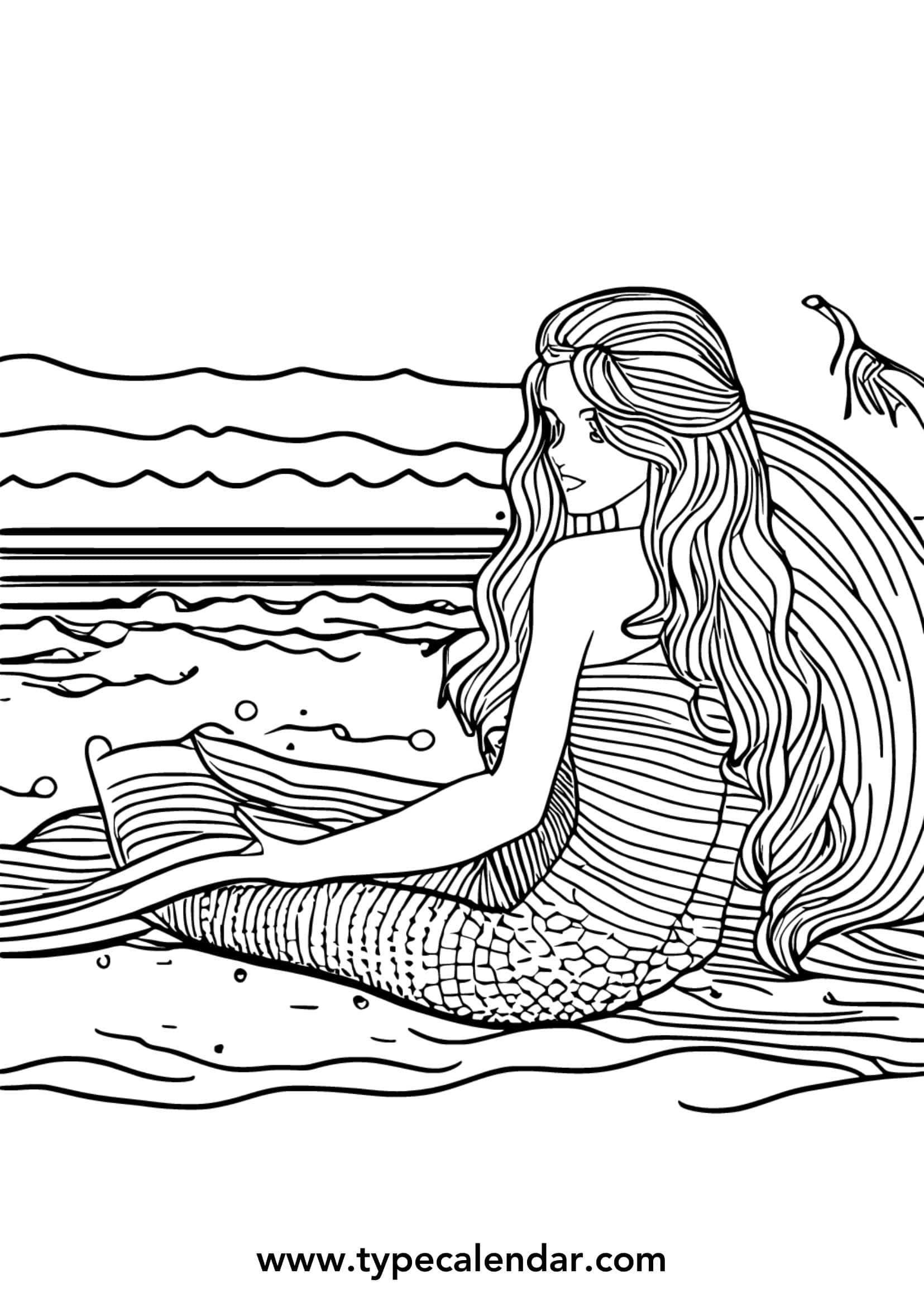 Sample Mermaid Coloring Pages HD Sample Mermaid Coloring Pages HD