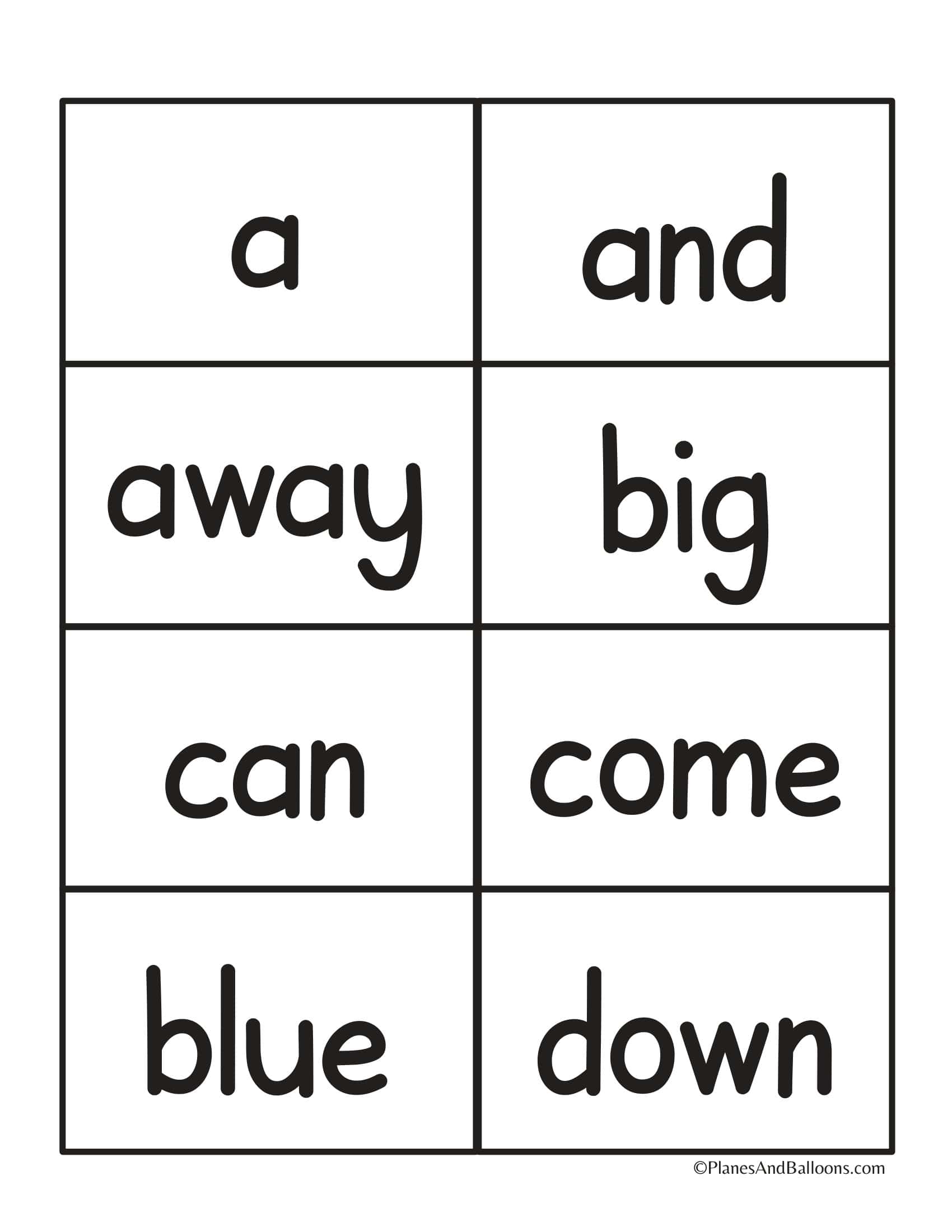 Free Printable Sight Words Worksheets [PDF] Kindergarten