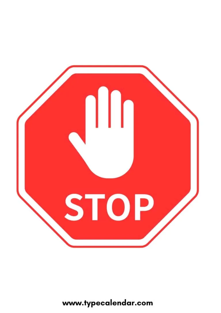 Free Printable Stop Sign Templates [Word, PDF] Blank Editable