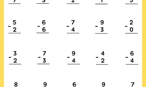 Free Printable Subtraction Worksheets [PDF] Generator Kindergarten