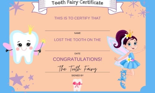 Free Printable Tooth Fairy Certificate Templates