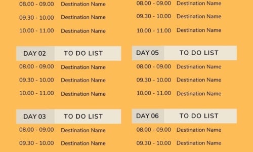 Free Printable Travel Itinerary Templates [Word, Excel] Executives