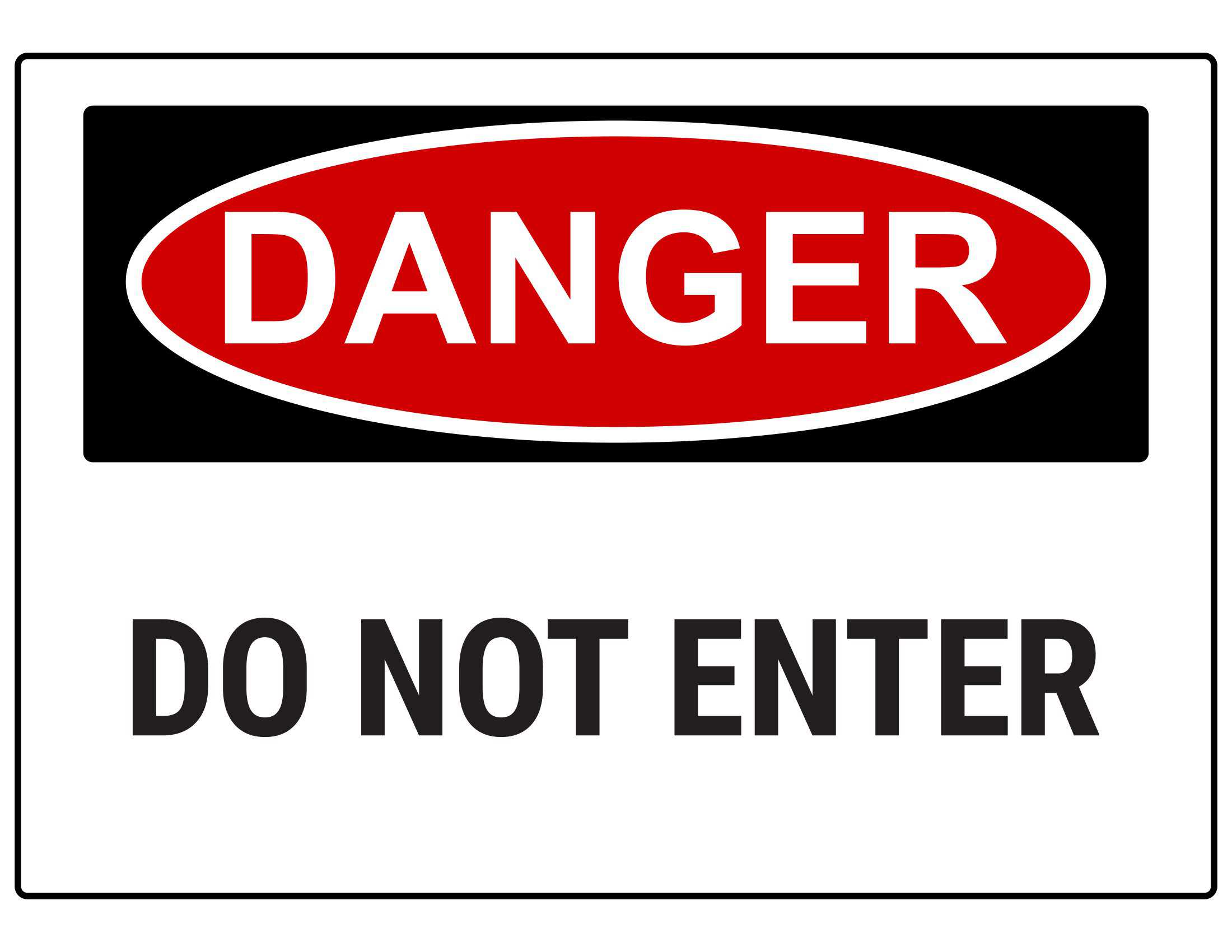 Word Do Not Enter Sign Word Do Not Enter Sign