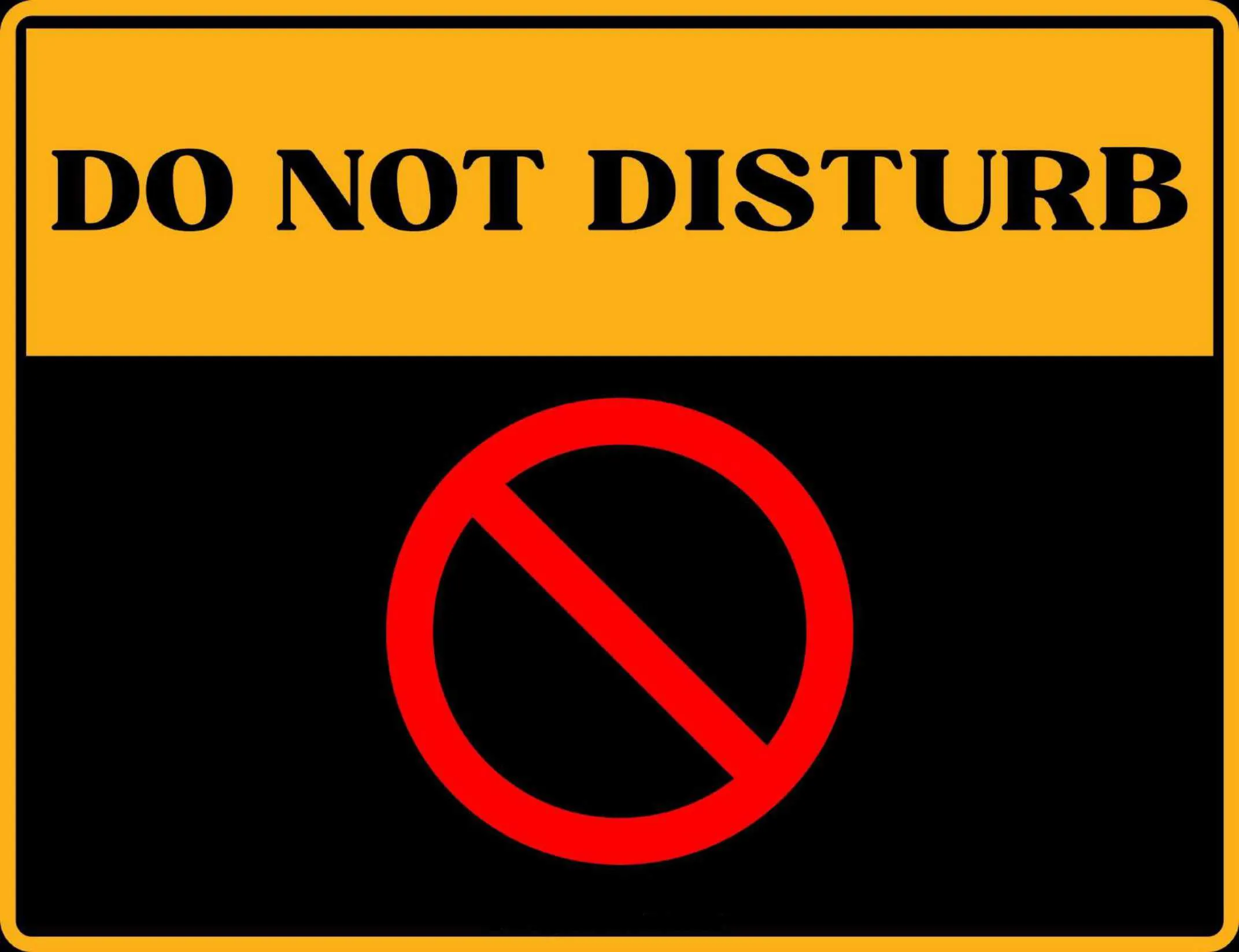 Word Document Do Not Disturb Sign