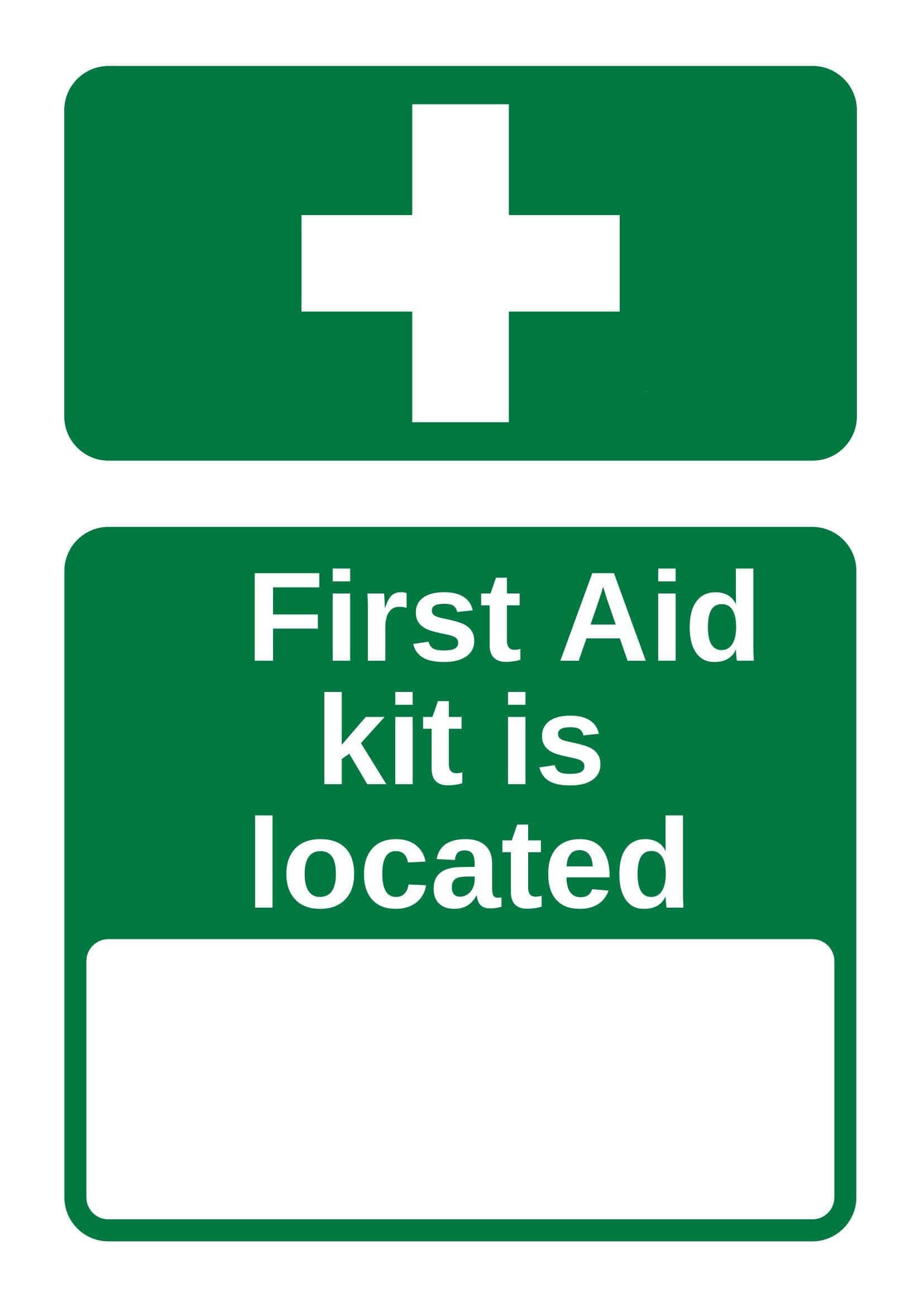 First Aid Kit Inside Sign First Aid Kit Inside Sign
