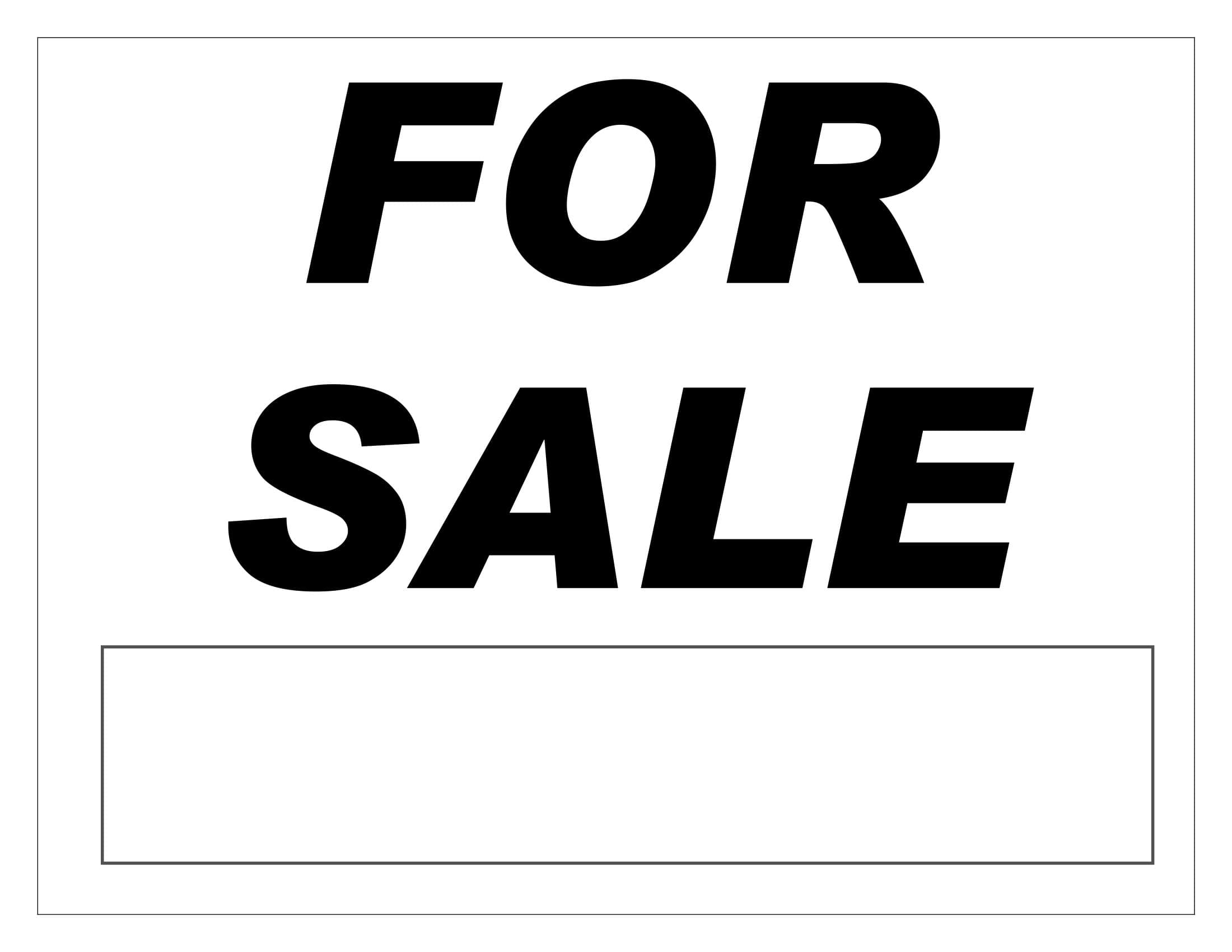 Word Format For Sale Sign Example Word Format For Sale Sign Example