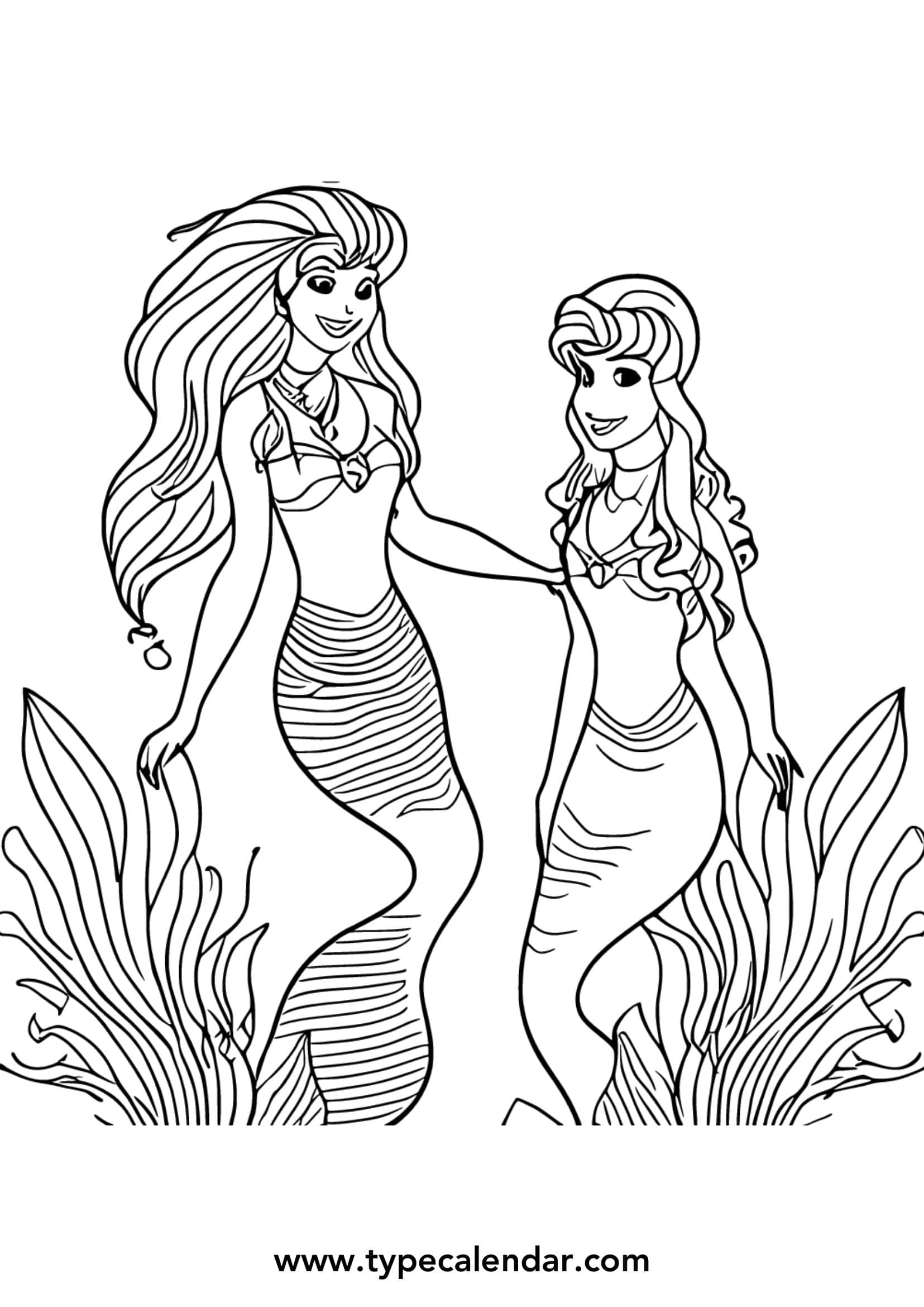 Word Mermaid Coloring Pages Downloadable Word Mermaid Coloring Pages Downloadable