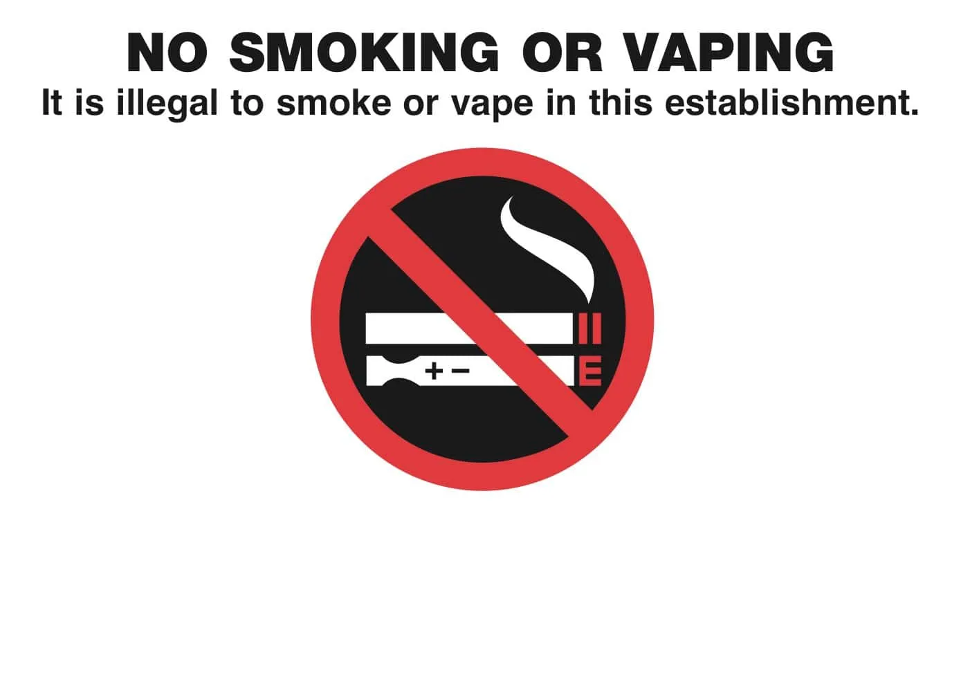 Word No Smoking Sign Word No Smoking Sign