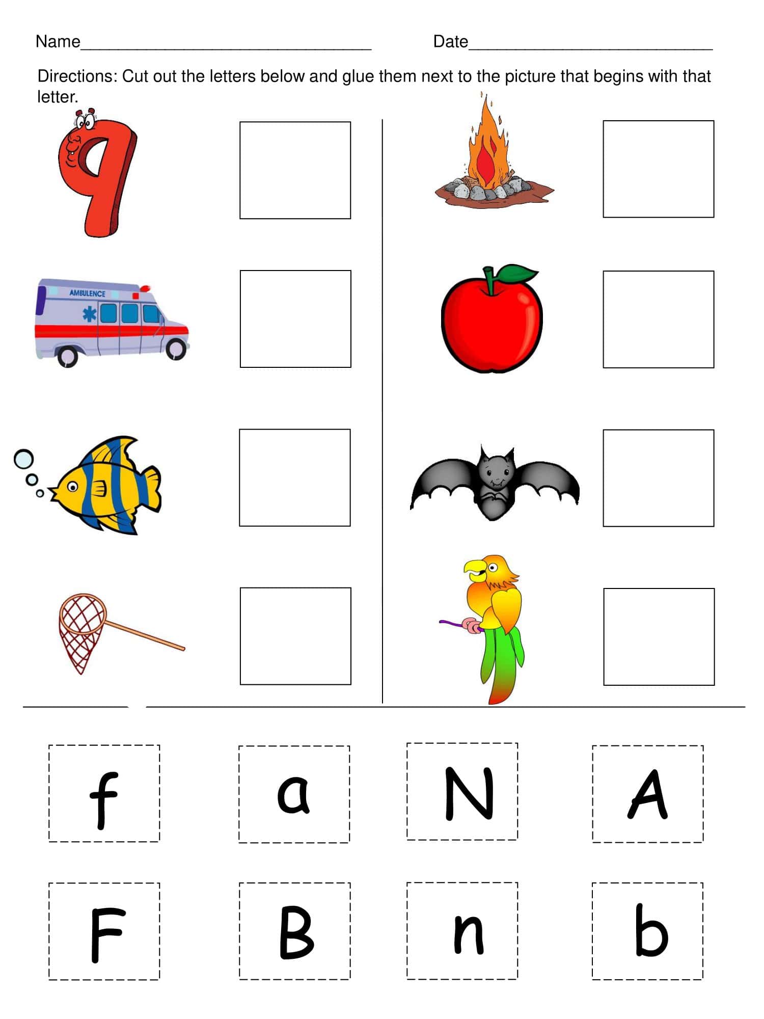 Free Printable Beginning Sounds Worksheets [PDF] Answers Winter / Fall