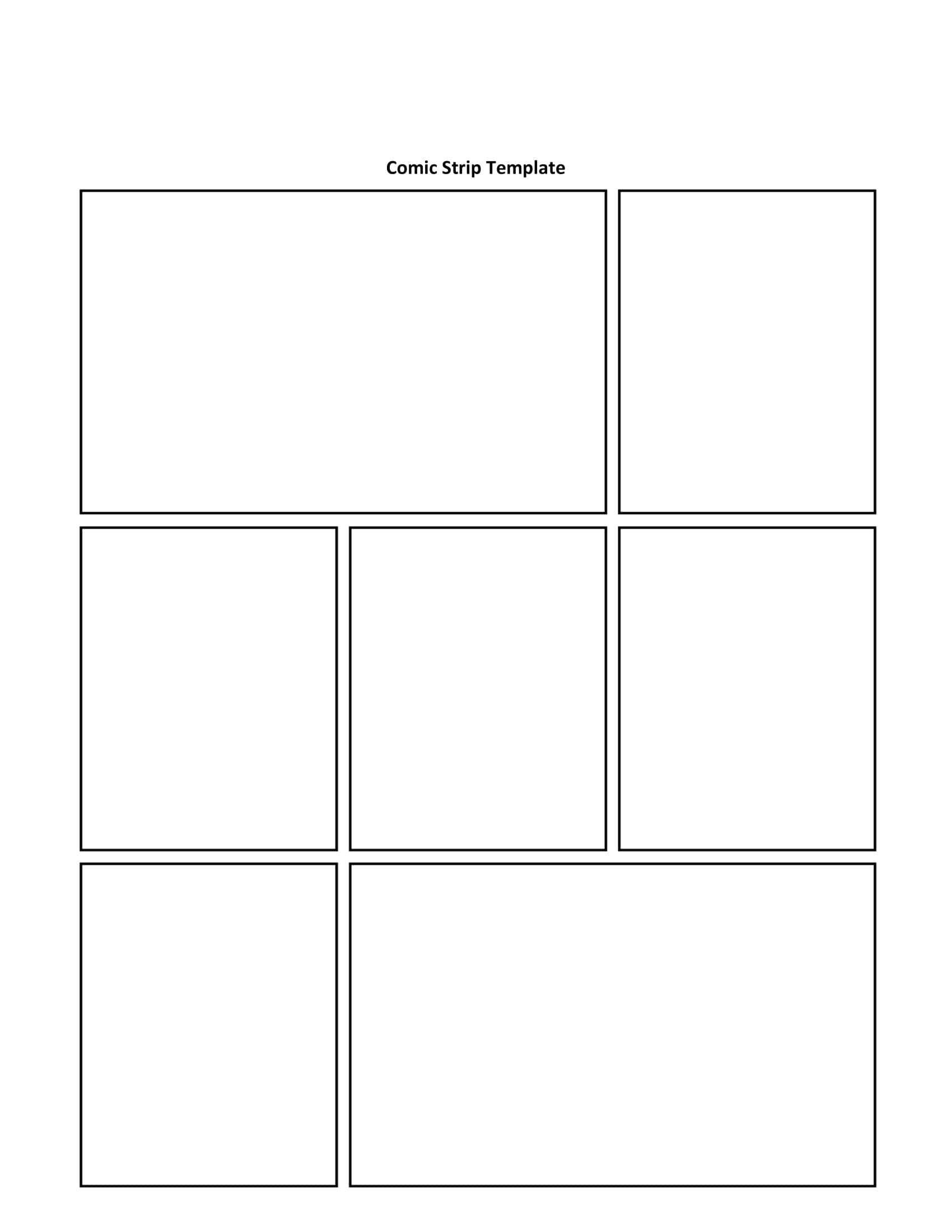 Printable Comic Strip Template Pdf Printable Comic Strip Template Pdf
