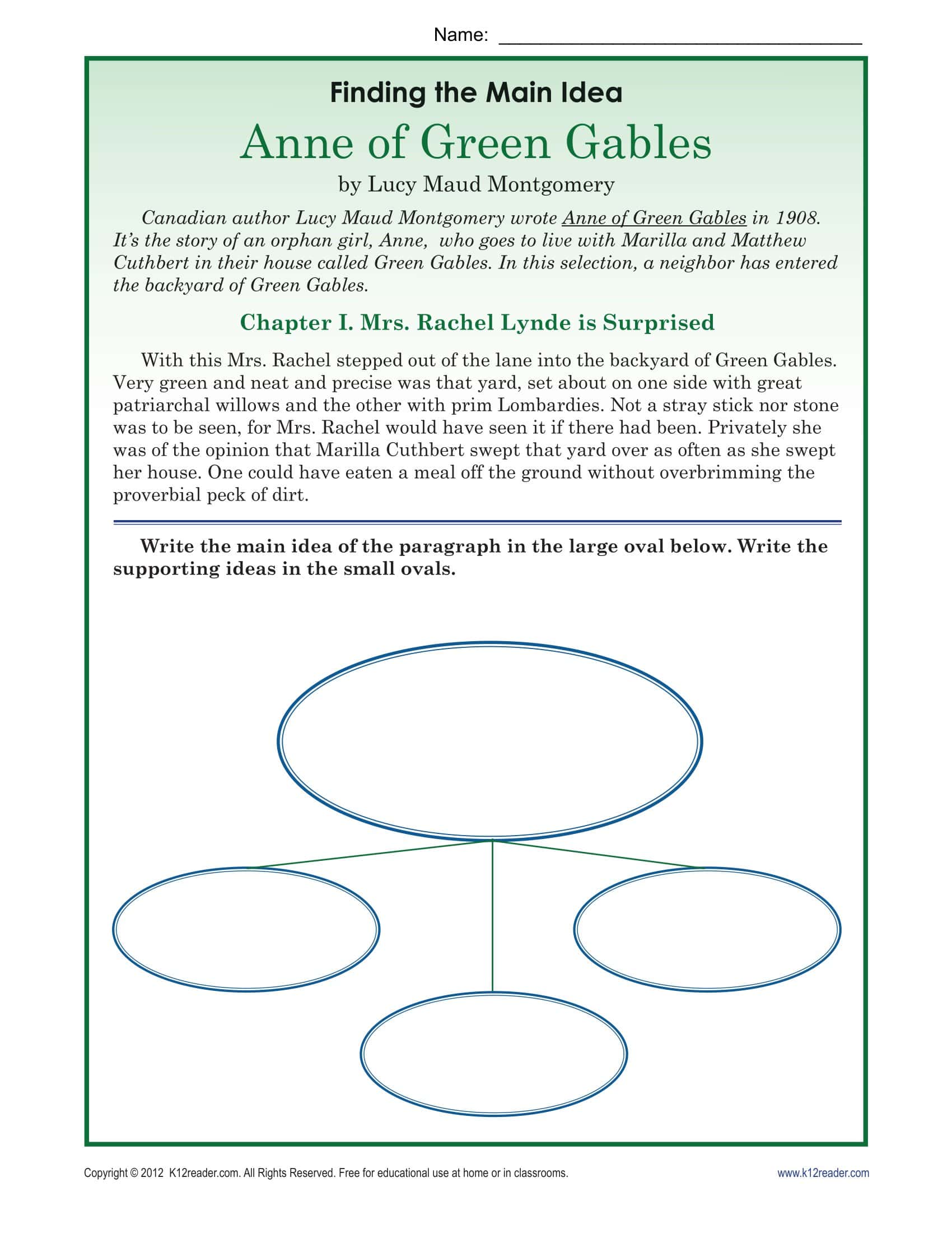 Free Printable Main Idea Worksheets [PDF] With Answers