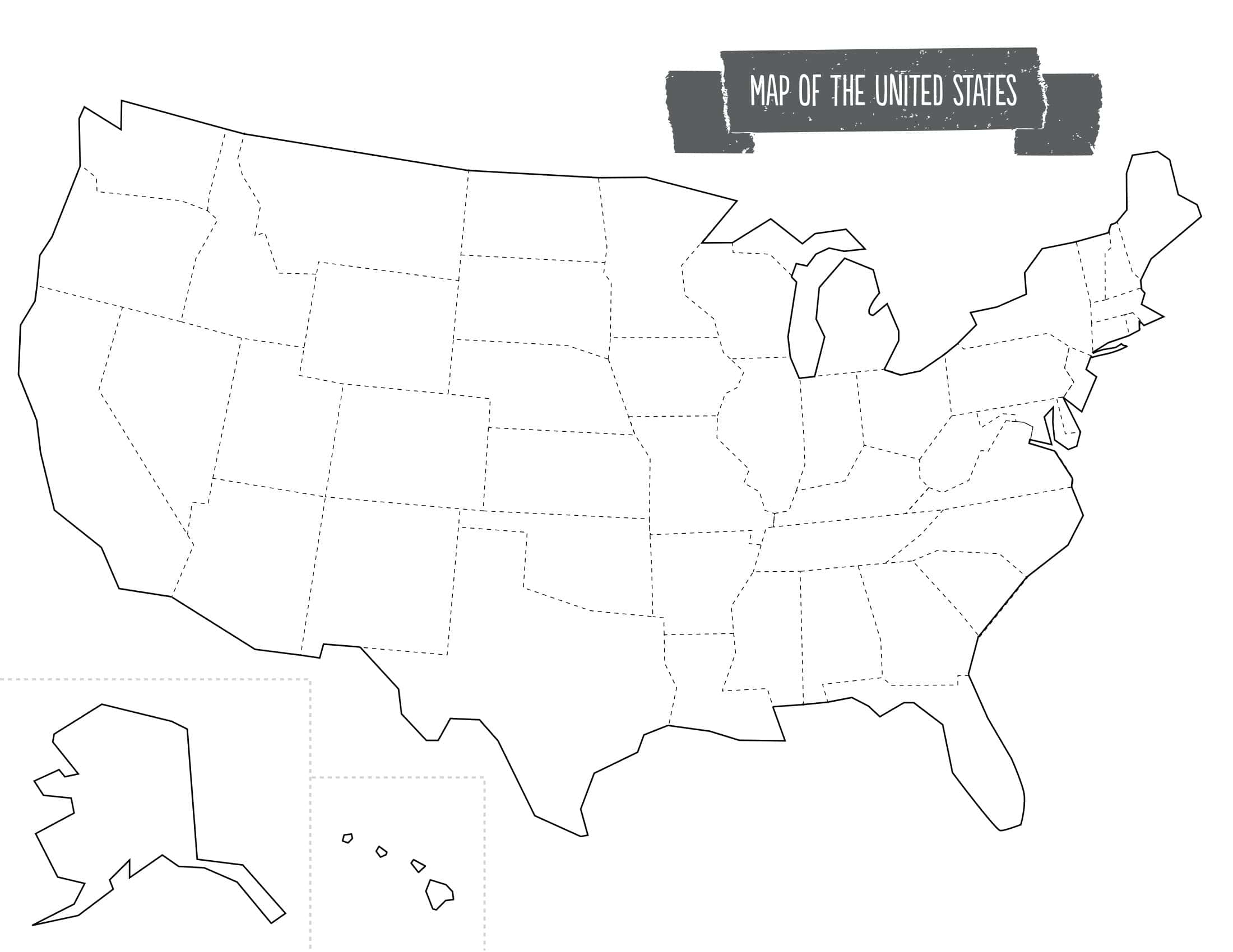 Free Printable Blank US Map Templates Word PDF Download Editable Word Blank US Map