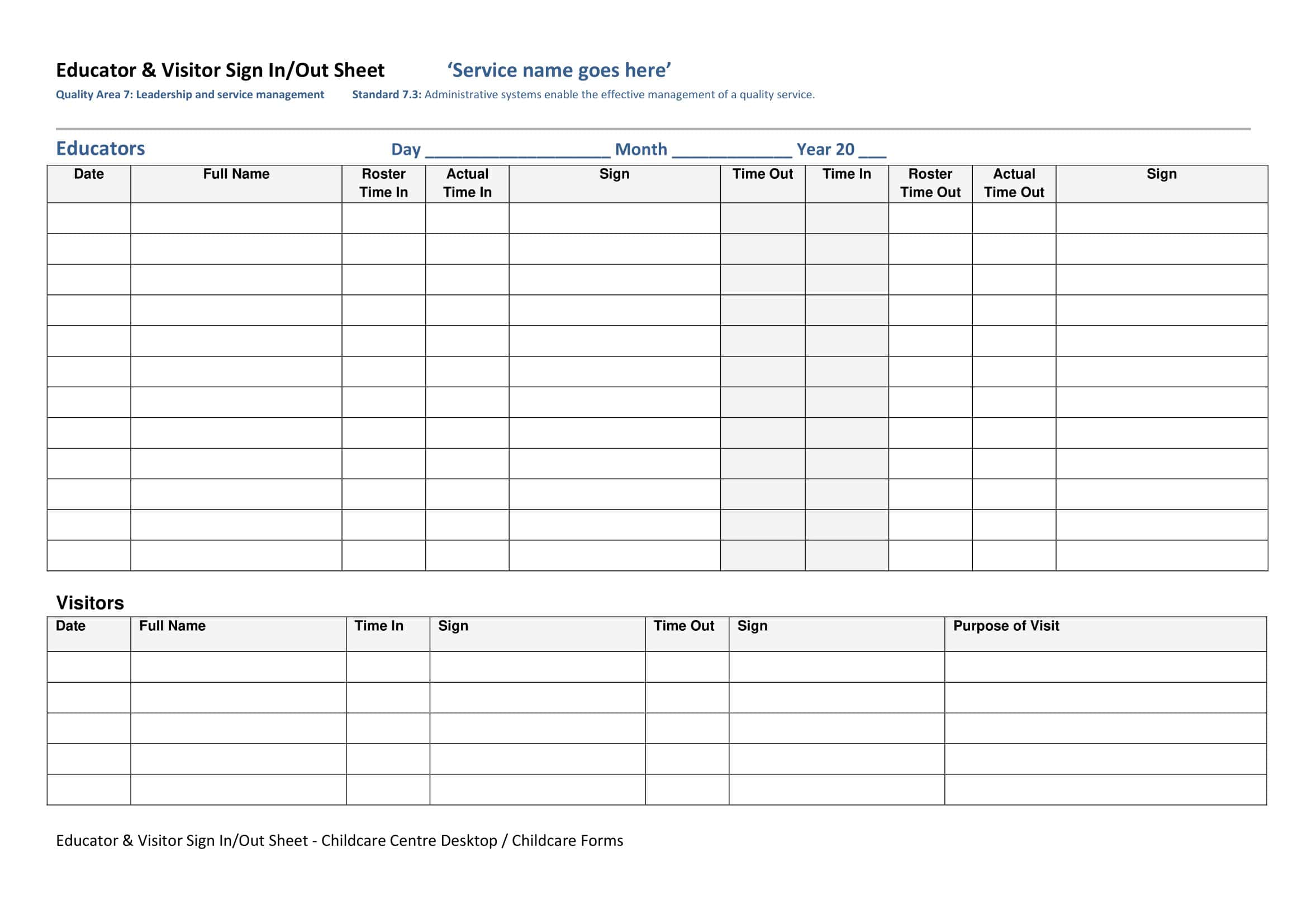 Free Printable Visitor Log Templates PDF Word Excel School Office Free Printable Visitor Log Templates PDF Word Excel School Office