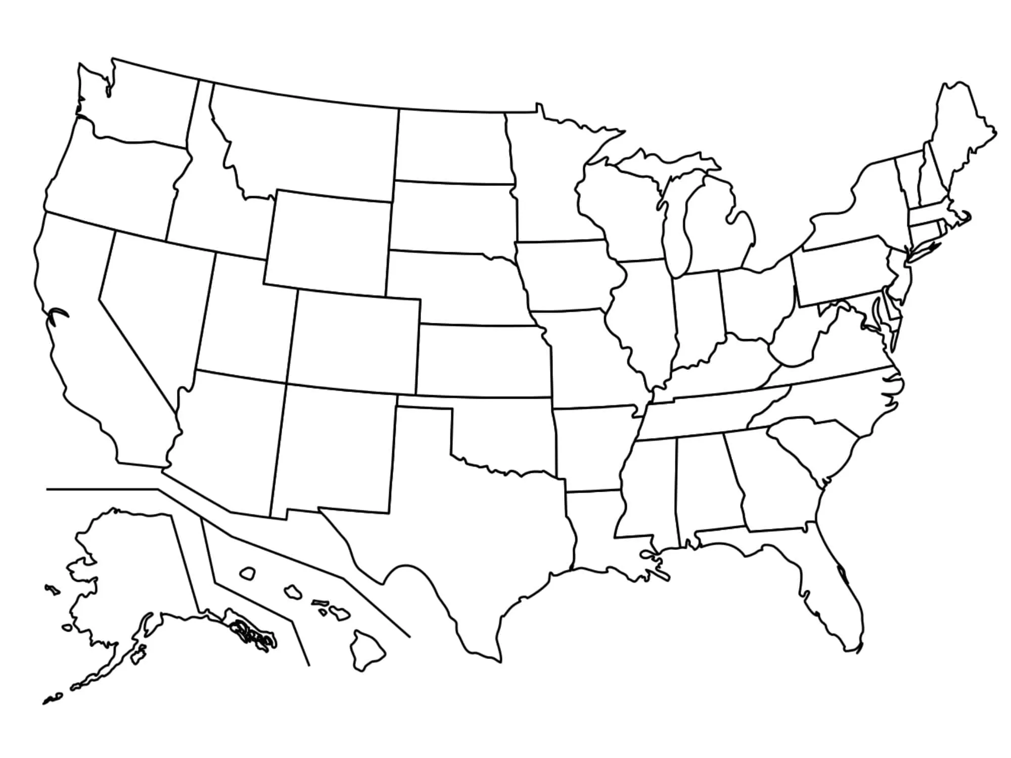 Sample Download of Blank US Map Sample Download of Blank US Map