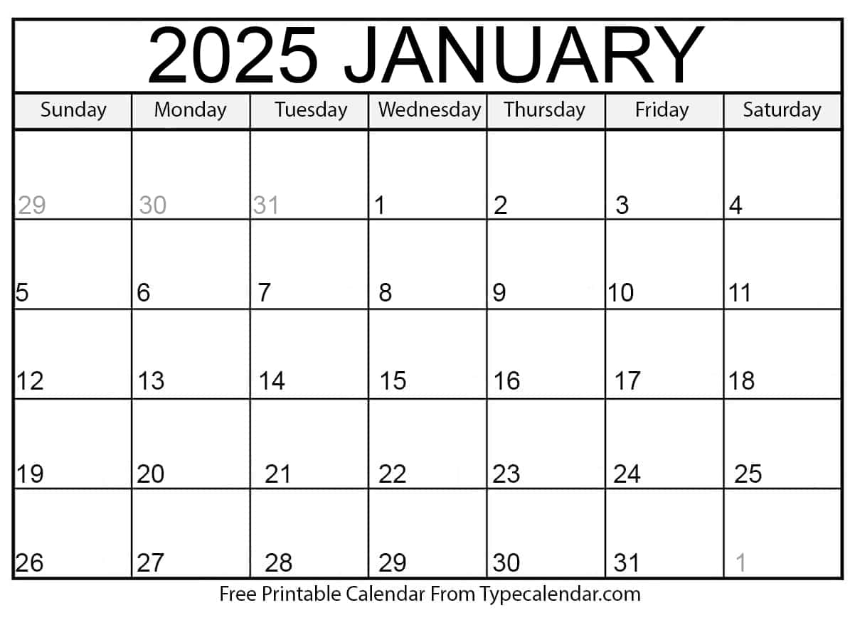 Pdf Calendar January 2025 Joyce G Poole