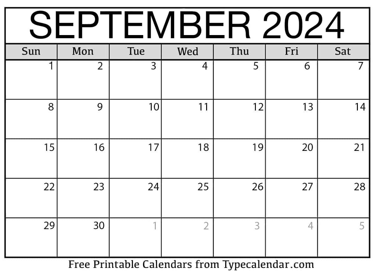 September 2024 Calendars