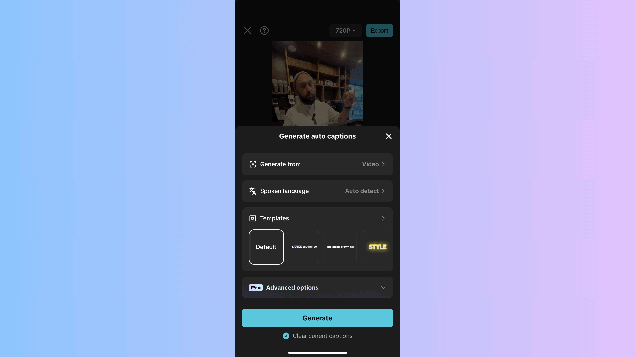 AI Caption Templates in CapCut