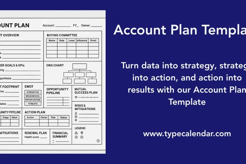 Account Plan Template