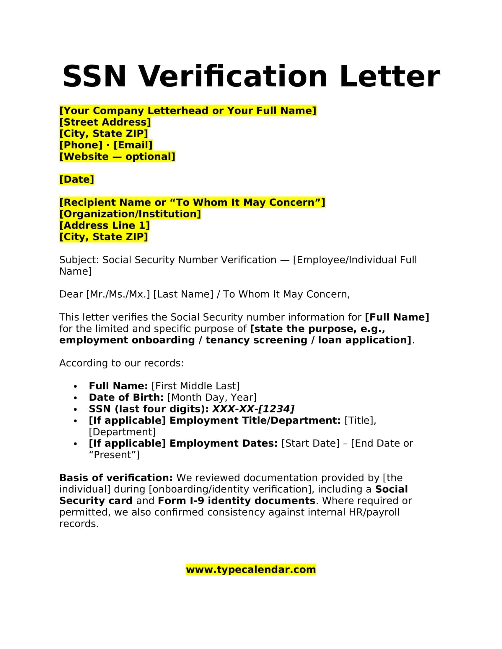 Benefit Verification Letter Download Benefit Verification Letter Download