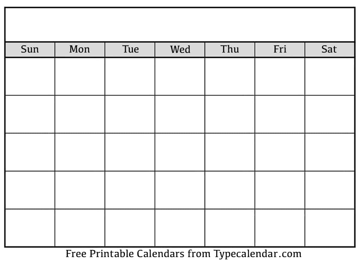 Blank Calendar Blank Calendar