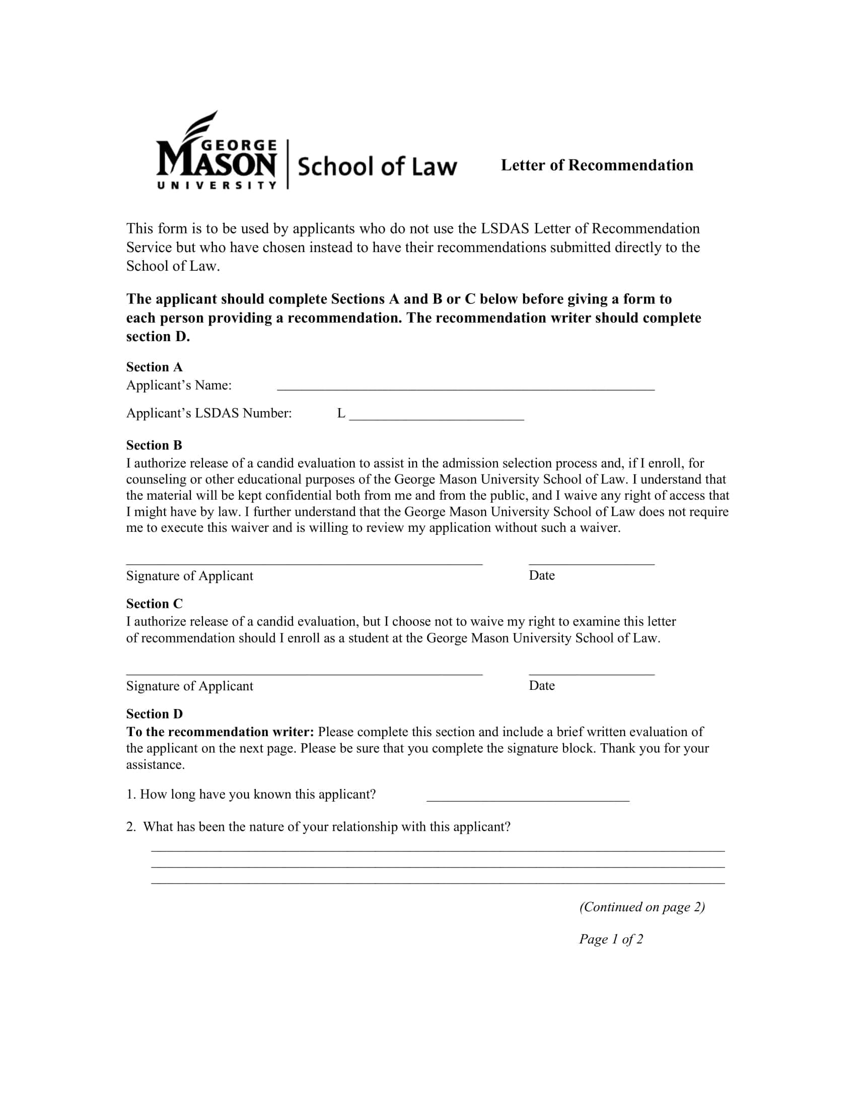 Doc For Law School Letter Of Recommendation Doc For Law School Letter Of Recommendation