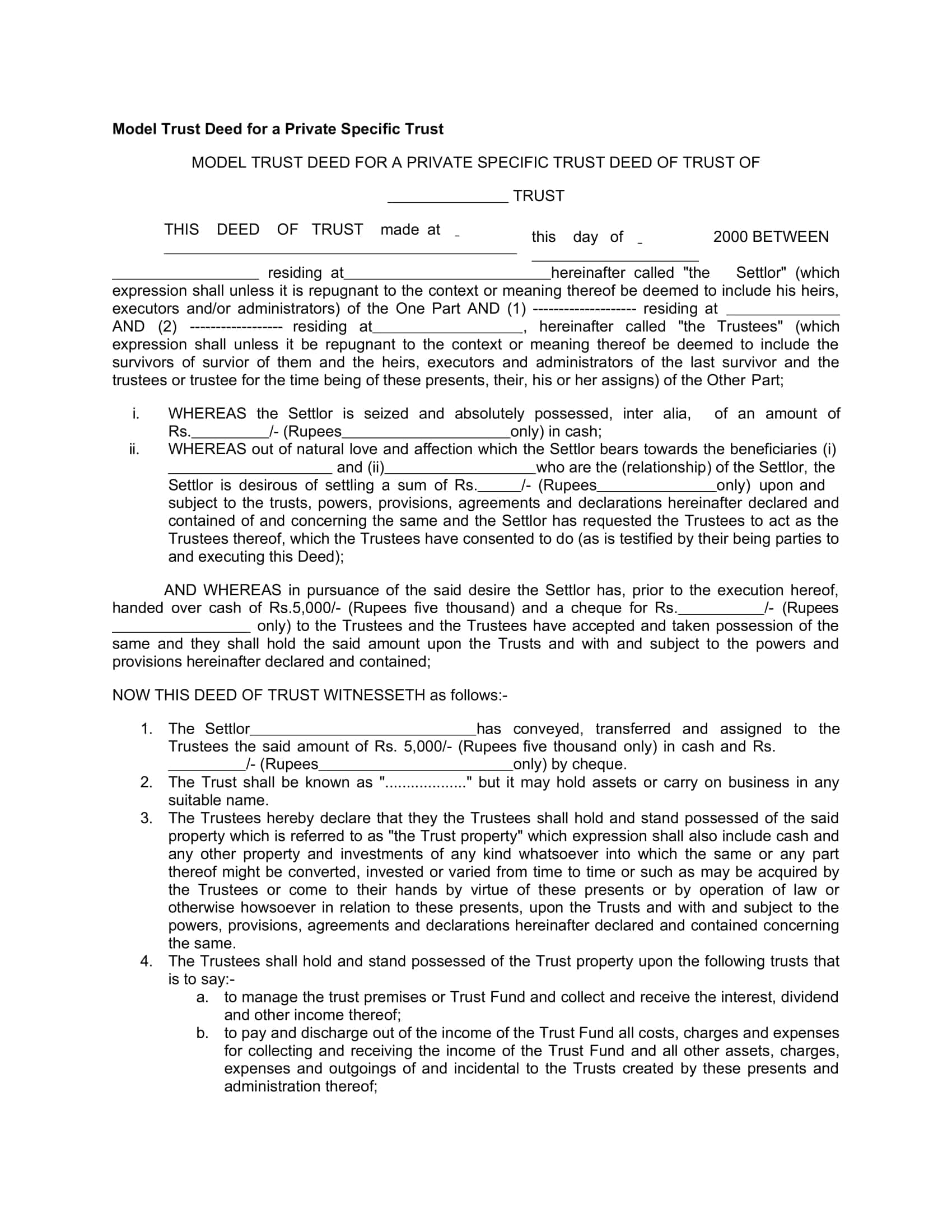 Fillable Deed Of Trust Doc Fillable Deed Of Trust Doc