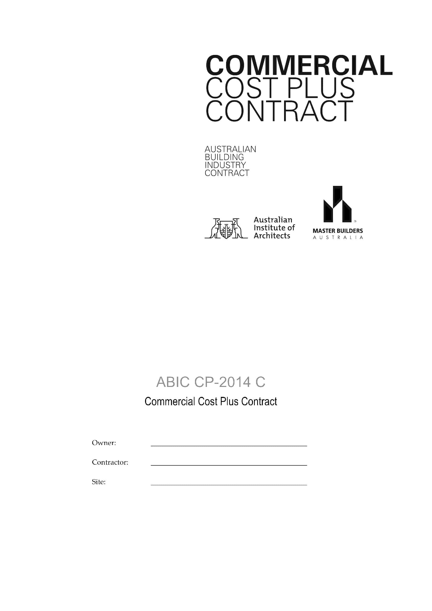 Free Editable Cost Plus Contract Template Free Editable Cost Plus Contract Template