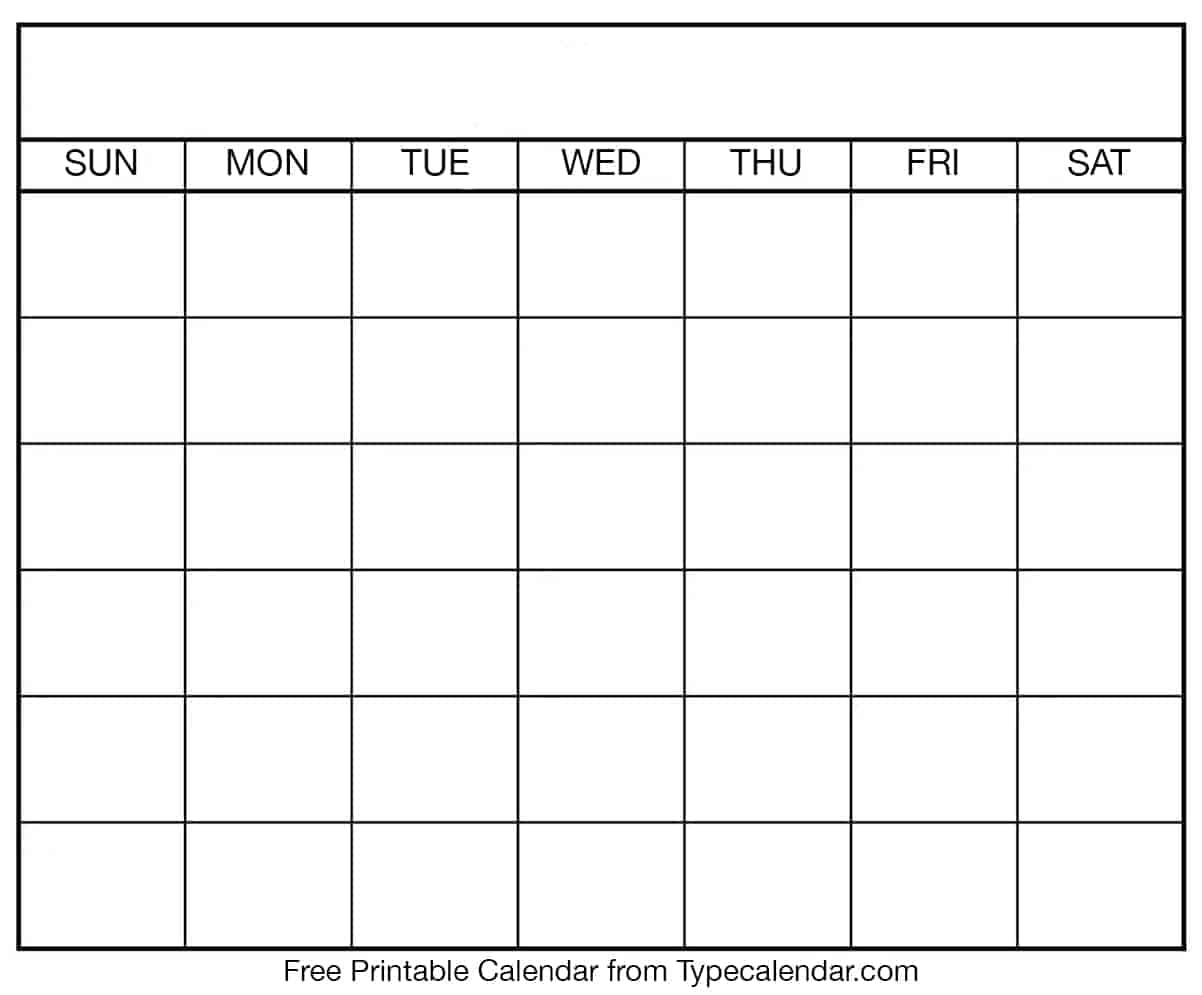 Free Printable Blank Calendar Templates Free Printable Blank Calendar Templates