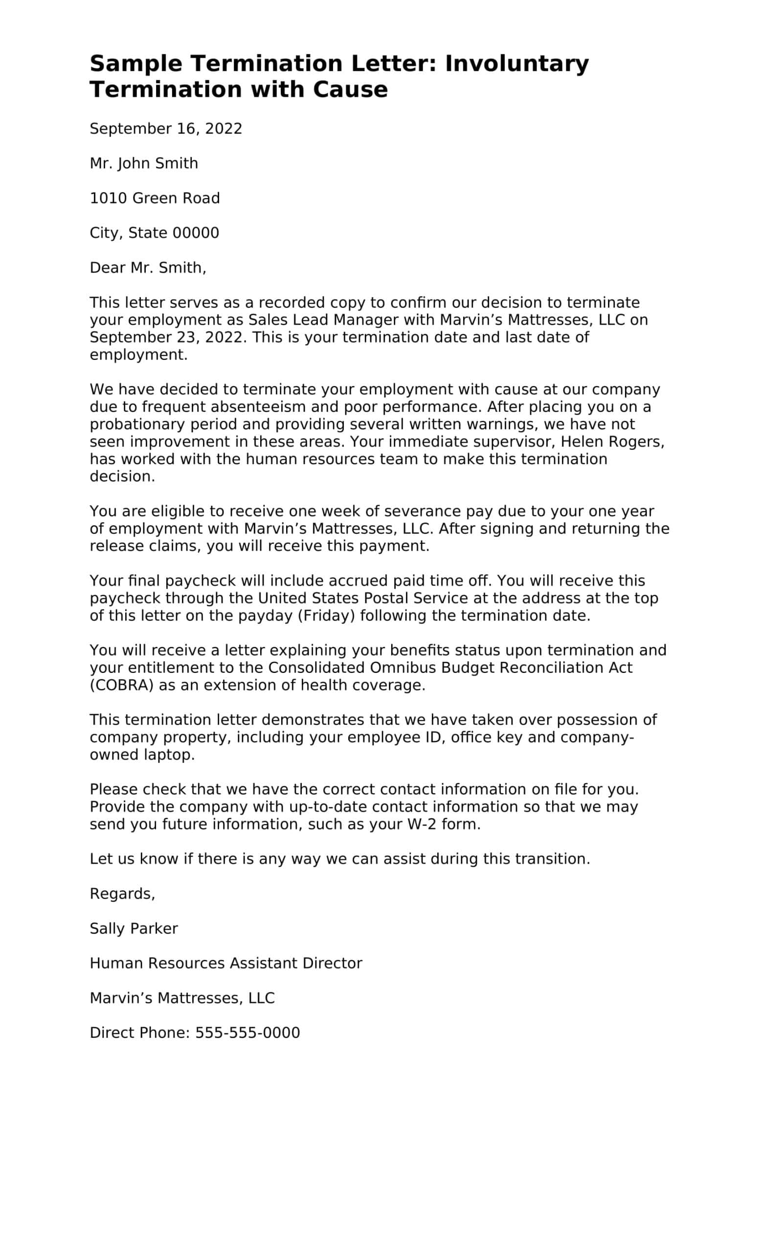 Job Abandonment Letter Word Editable Job Abandonment Letter Word Editable