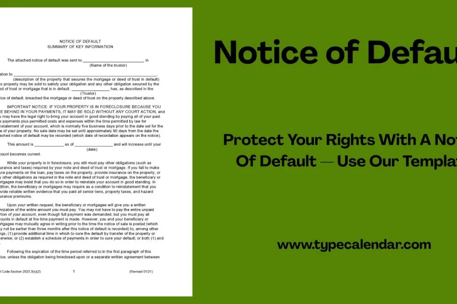 Notice of Default