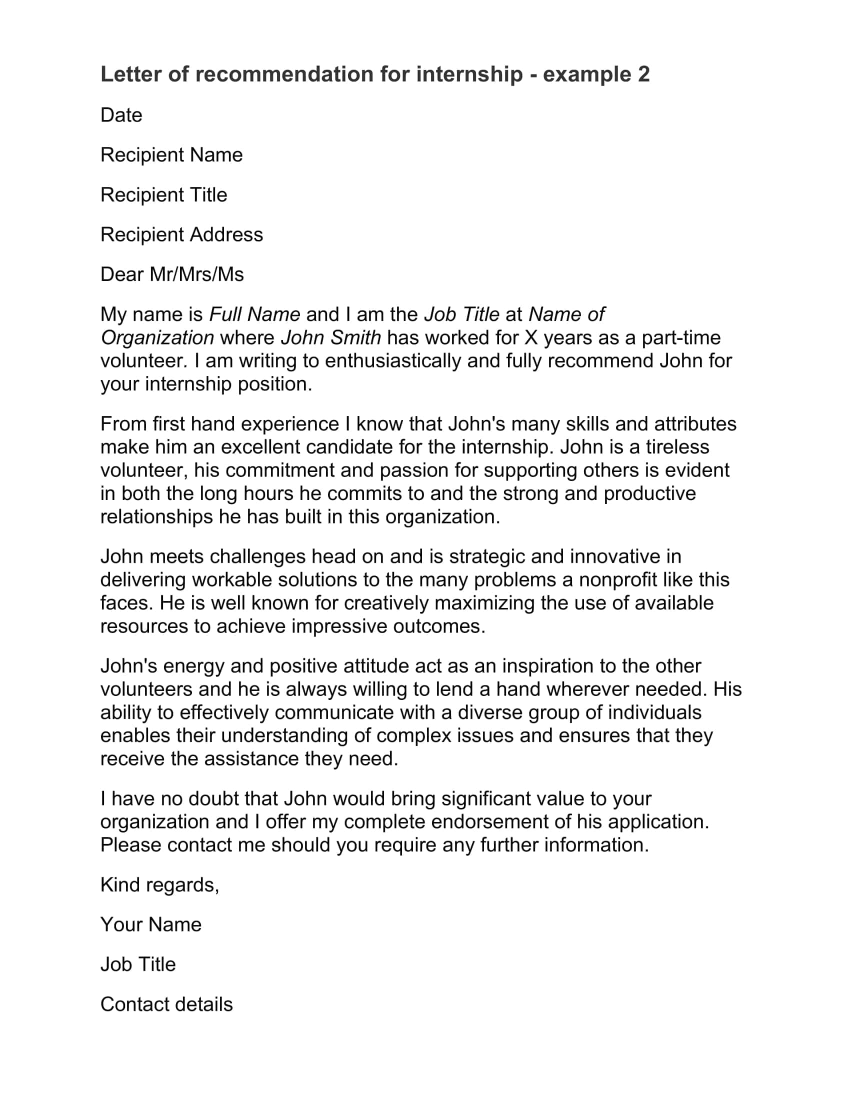 Pdf Word Recommendation Letters For Internship Pdf Word Recommendation Letters For Internship