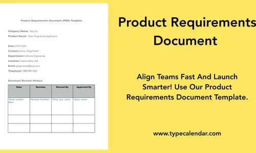 Free Printable Product Requirements Document Templates