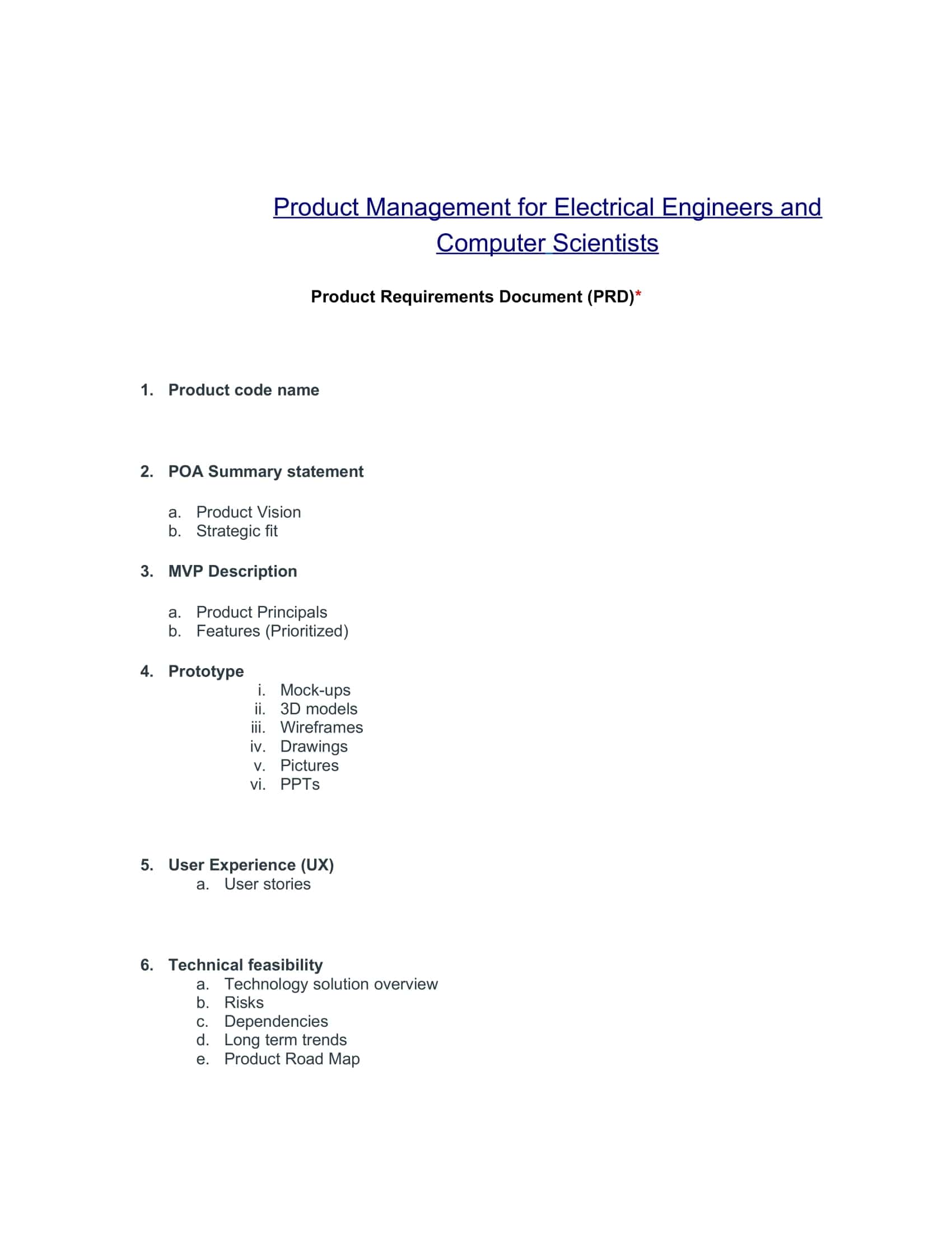 Product Requirements Document Template Blank Product Requirements Document Template Blank