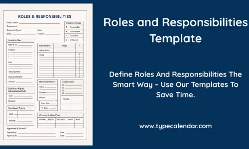 Free Printable Roles and Responsibilities Templates